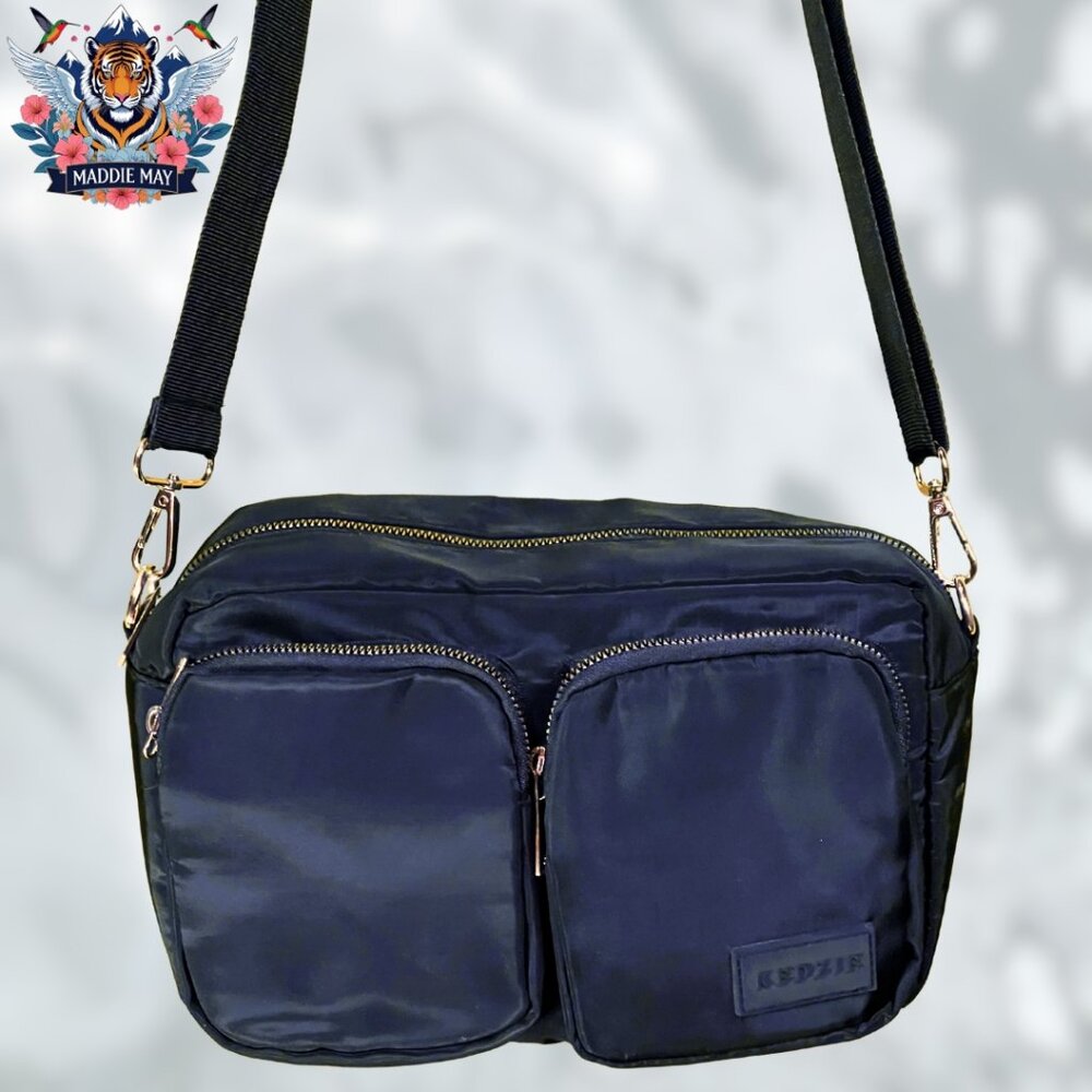 💖Kedzie: Black Gemini Crossbody/Shoulder Bag💖